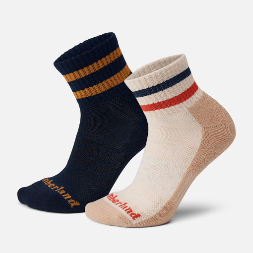 Timberland Men Accessories-2-Pack Hike Quarter Crew Sock- TB0A2PZN280-timberland boots guys