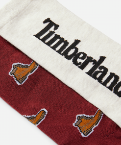 Timberland Men Accessories-2-Pack Timberland® All Over Print Crew Sock- TB0A2PVDEFF-grey timberland boots 2