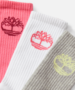 Timberland Men Accessories-3-Pack Bowden Crew Sock With Tree Logo- TB0A2PTZEFR-timberland boots 2