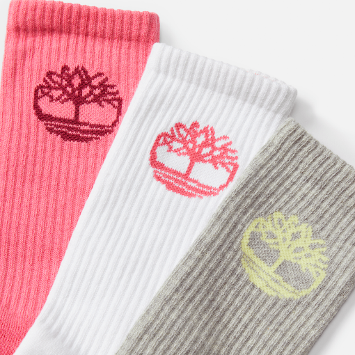 Timberland Men Accessories-3-Pack Bowden Crew Sock With Tree Logo- TB0A2PTZEFR-timberland boots - Image 2