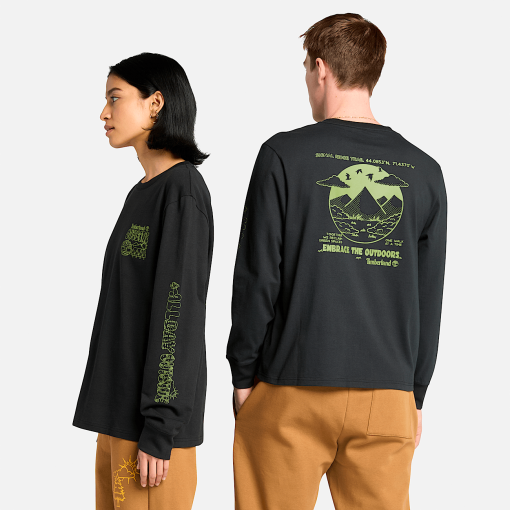 Timberland Featured Collections All Gender Collection-"All Day Outside" Long Sleeve T-Shirt- TB0A6WU1001-timbs boots womens - Image 2