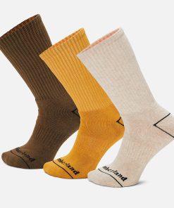 Timberland Men Accessories-Bowden 3-Pack Crew Sock- TB0A2PTT302-which rapper made timbaland boots popular