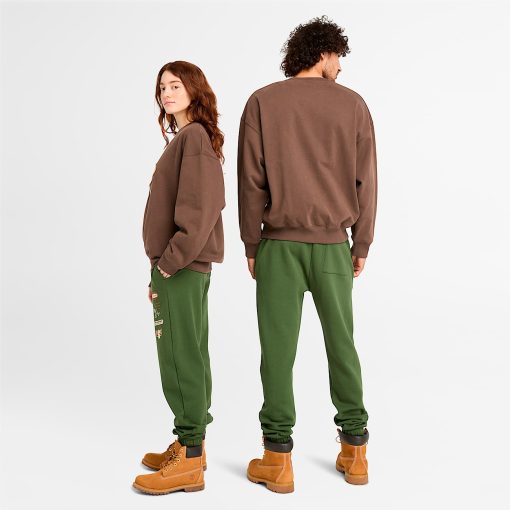 Timberland Featured Collections All Gender Collection-Box Fit Badge Crew Neck- TB0A62XK243-grey timberland boots - Image 2