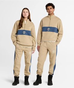 Timberland Clothing Cut-and-Sew Quarter-Zip Sweatshirt-Cut-and-Sew Quarter-Zip Sweatshirt- TB0A6FCTEQE-timberland boat shoes