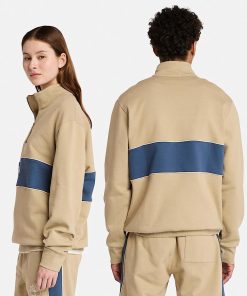 Timberland Clothing Cut-and-Sew Quarter-Zip Sweatshirt-Cut-and-Sew Quarter-Zip Sweatshirt- TB0A6FCTEQE-timberland boat shoes 2