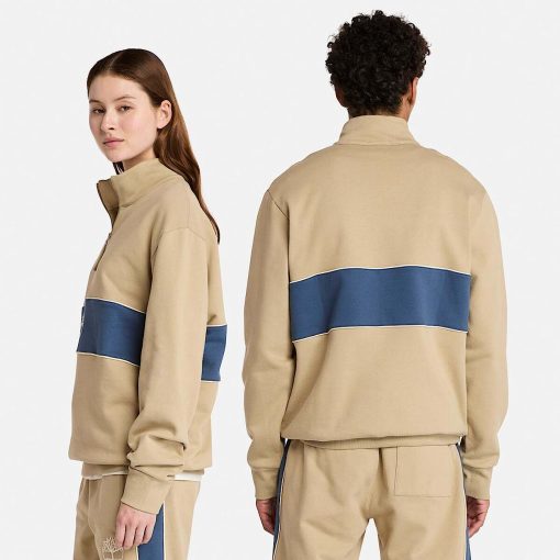 Timberland Clothing Cut-and-Sew Quarter-Zip Sweatshirt-Cut-and-Sew Quarter-Zip Sweatshirt- TB0A6FCTEQE-timberland boat shoes - Image 2