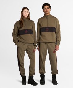 Timberland Clothing Cut-and-Sew Quarter-Zip Sweatshirt-Cut-and-Sew Quarter-Zip Sweatshirt- TB0A6FCTZ28-timberland shoes