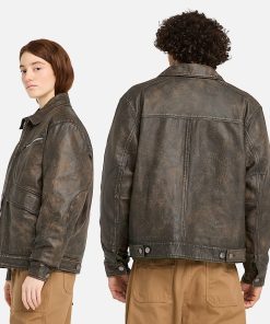 Timberland Men Clothing-Leather Strafford Bomber Jacket- TB0A6X4P243-timberland earthkeepers 2