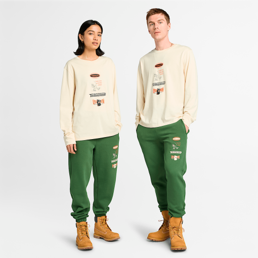 Timberland Featured Collections All Gender Collection-Long Sleeve "Made For Working" Graphic T-Shirt- TB0A6WTPEFL-timberland sale