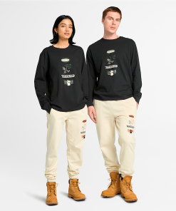 Timberland Featured Collections All Gender Collection-Long Sleeve “Made For Working” Graphic T-Shirt- TB0A6WTP001-timberland chukka boots