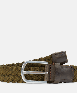 Timberland Men Accessories-Mens 35mm Braided Belt with Leather Details- TB0A2N63590-timberland chelsea boots