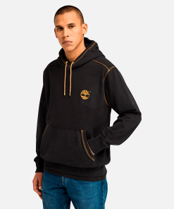 Timberland Men Clothing-Mens Contrast Stitch Logo Hoodie- TB0A6VEA001-women’s timberland boots