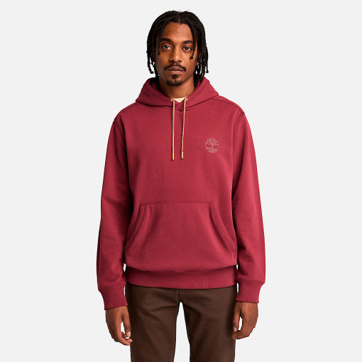 Timberland Men Clothing-Mens Contrast Stitch Logo Hoodie- TB0A6VEA600-timberland boat shoes