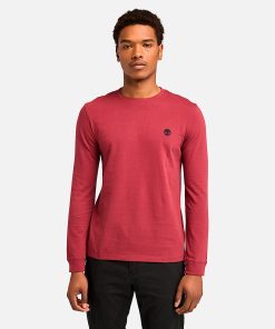 Timberland Men Clothing-Mens Dunstan River Long Sleeve T-Shirt- TB0A2BQ3600-grey timberland boots