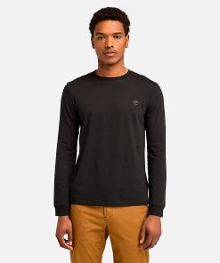 Timberland Men Clothing-Mens Dunstan River Long Sleeve T-Shirt- TB0A2BQ3X65-timberland earthkeepers