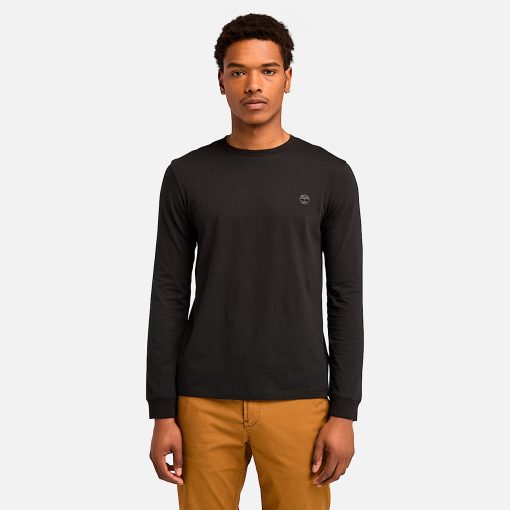 Timberland Men Clothing-Mens Dunstan River Long Sleeve T-Shirt- TB0A2BQ3X65-timberland earthkeepers