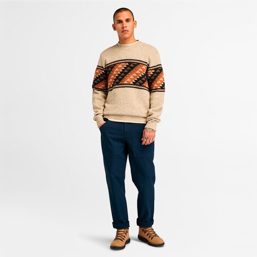 Timberland Men Clothing-Mens Farisle Crew Neck Sweater- TB0A62GUEFL-timberland boot - Image 2