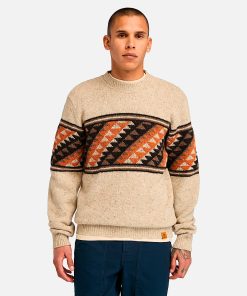 Timberland Men Clothing-Mens Farisle Crew Neck Sweater- TB0A62GUEFL-timberland boot