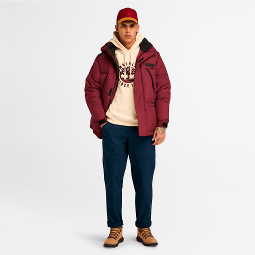 Timberland Men Clothing-Mens Howker Recycled Down Puffer Jacket- TB0A6KMDEIC-timberland outlet - Image 2