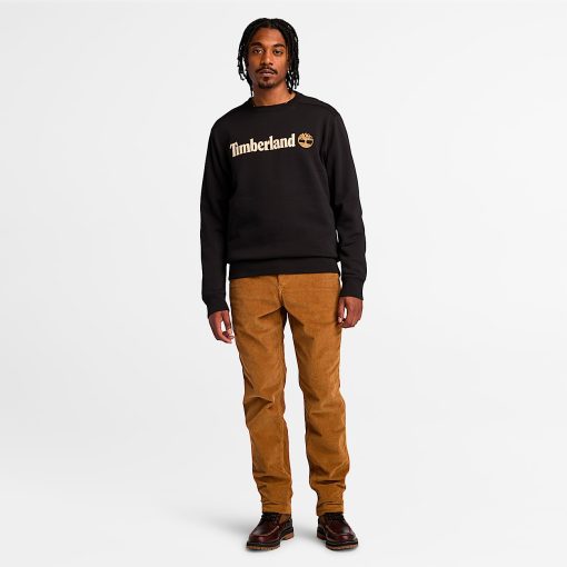 Timberland Men Clothing-Mens Kennebec River Linear Logo Crew Neck Sweatshirt- TB0A5UJY001-timberland steel toe boots - Image 2