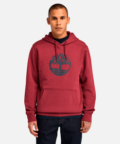 Timberland Men Clothing-Mens Kennebec River Tree Logo Hoodie- TB0A2BJH600-timberland loafers