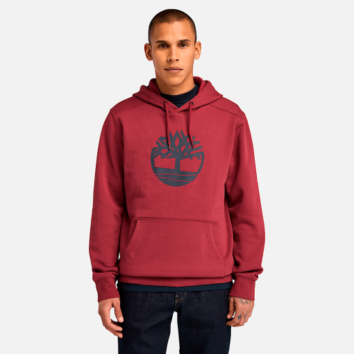 Timberland Men Clothing-Mens Kennebec River Tree Logo Hoodie- TB0A2BJH600-timberland loafers