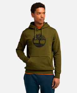 Timberland Men Clothing-Mens Kennebec River Tree Logo Hoodie- TB0A2BJH302-timbs boots womens