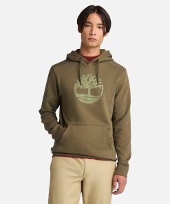 Timberland Men Clothing-Mens Kennebec River Tree Logo Hoodie- TB0A2BJHA58-timberland pro work boots