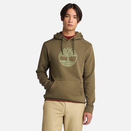 Timberland Men Clothing-Mens Kennebec River Tree Logo Hoodie- TB0A2BJHA58-timberland pro work boots