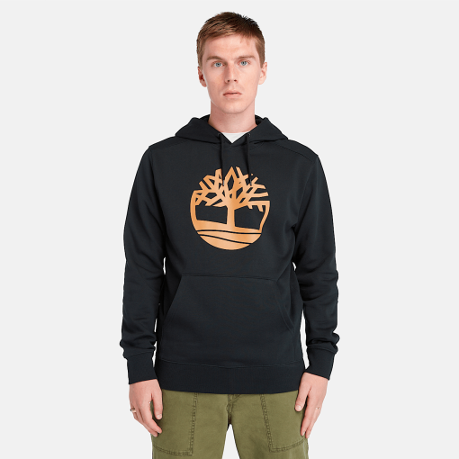 Timberland Men Clothing-Mens Kennebec River Tree Logo Hoodie- TB0A2BJHP56-timberland steel toe shoes