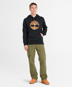 Timberland Men Clothing-Mens Kennebec River Tree Logo Hoodie- TB0A2BJHP56-timberland steel toe shoes 2