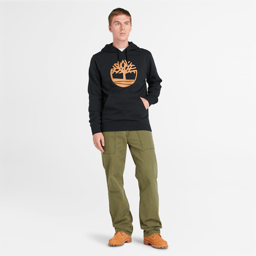 Timberland Men Clothing-Mens Kennebec River Tree Logo Hoodie- TB0A2BJHP56-timberland steel toe shoes - Image 2