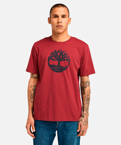 Timberland Men Clothing-Mens Kennebec River Tree Logo Short Sleeve T-Shirt- TB0A2C2R600-women timberland boots