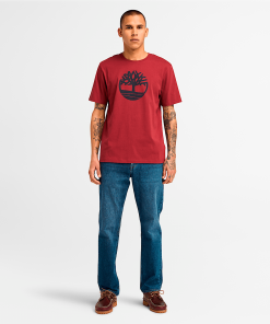 Timberland Men Clothing-Mens Kennebec River Tree Logo Short Sleeve T-Shirt- TB0A2C2R600-women timberland boots 2