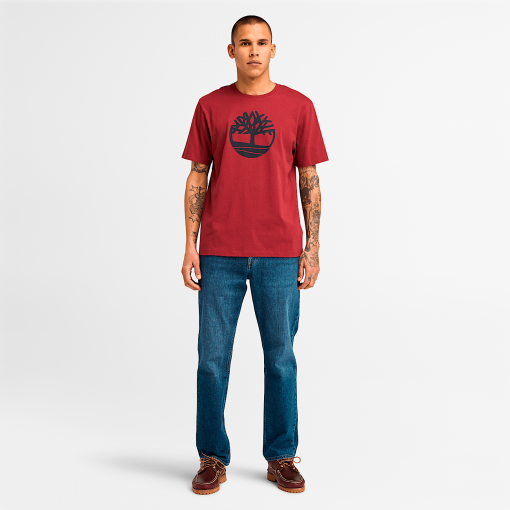 Timberland Men Clothing-Mens Kennebec River Tree Logo Short Sleeve T-Shirt- TB0A2C2R600-women timberland boots - Image 2