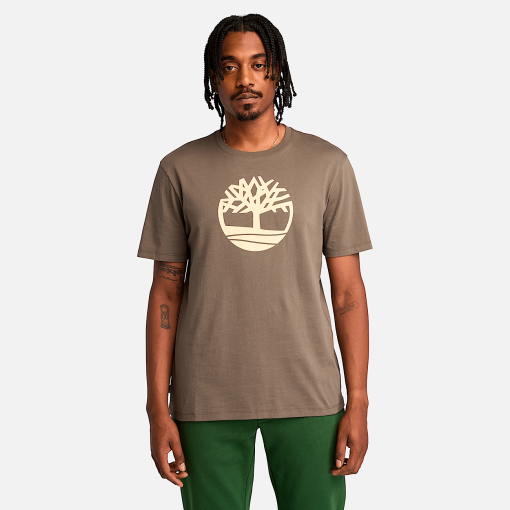 Timberland Men Clothing-Mens Kennebec River Tree Logo Short Sleeve T-Shirt- TB0A2C2RBK0-timberlands