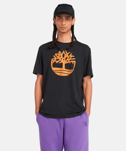 Timberland Men Clothing-Mens Kennebec River Tree Logo T-Shirt- TB0A2C2RP56-timberland steel toe shoes