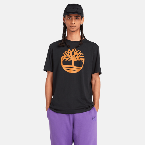 Timberland Men Clothing-Mens Kennebec River Tree Logo T-Shirt- TB0A2C2RP56-timberland steel toe shoes