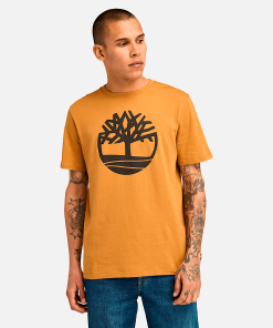 Timberland Men Clothing-Mens Kennebec River Tree Logo T-Shirt- TB0A2C2RP47-timberland boots for men