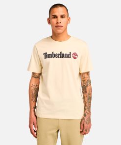 Timberland Men Clothing-Mens Linear Logo Short Sleeve T-Shirt- TB0A5UPQEFL-timberland chelsea boots