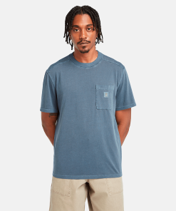 Timberland Men Clothing-Mens Merrymack River Chest Pocket T-Shirt- TB0A5VDH433-timberland store near me