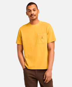 Timberland Men Clothing-Mens Merrymack River Chest Pocket T-Shirt- TB0A5VDHEFM-timberland chukka boots