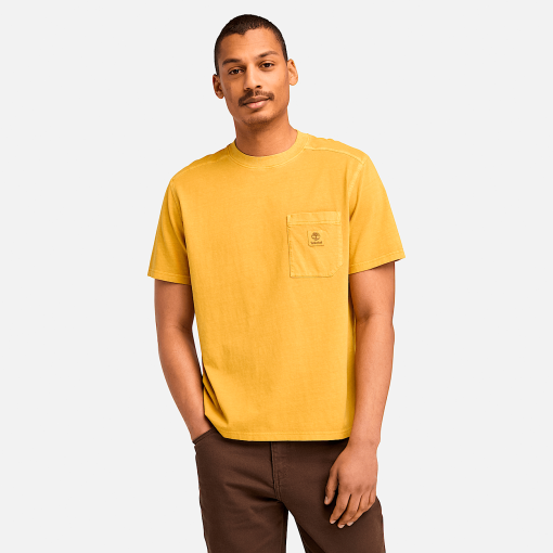 Timberland Men Clothing-Mens Merrymack River Chest Pocket T-Shirt- TB0A5VDHEFM-timberland chukka boots