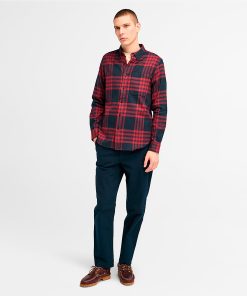 Timberland Men Clothing-Mens Midweight Flannel Check Shirt- TB0A6V4XB68-timberland near me 2