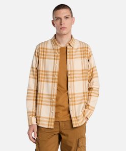 Timberland Men Clothing-Mens Midweight Flannel Check Shirt- TB0A6V4XEHI-black timberland boots men