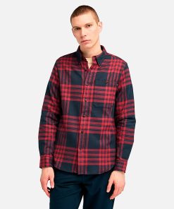 Timberland Men Clothing-Mens Midweight Flannel Check Shirt- TB0A6V4XB68-timberland boat shoes