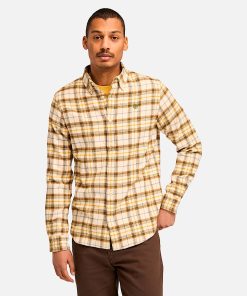 Timberland Men Clothing-Mens Midweight Flannel Check Shirt- TB0A6V4AEHI-timberland sale