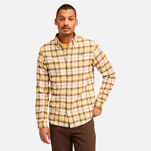 Timberland Men Clothing-Mens Midweight Flannel Check Shirt- TB0A6V4AEHI-timberland sale