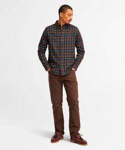 Timberland Men Clothing-Mens Midweight Flannel Check Shirt- TB0A6V4AB68-timberland loafers 2