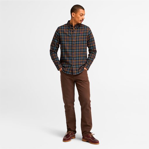 Timberland Men Clothing-Mens Midweight Flannel Check Shirt- TB0A6V4AB68-timberland loafers - Image 2